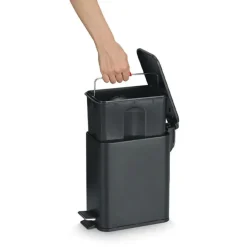 Zeller Prullenbak/pedaalemmer - metaal/kunststof - 5L - softclose