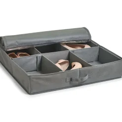 Zeller schoenenopberger - 6 vakken - grijs - 60 x 60 x 30 cm