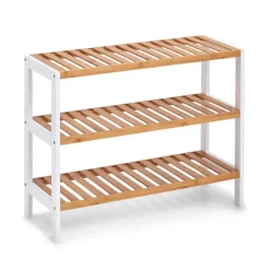 Zeller Schoenenrek - bamboe - 3-laags - 70 x 26 x 54 cm