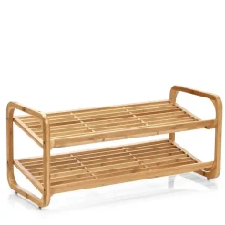 Zeller Schoenenrek - bamboe - 2-laags - 74 x 33 x 33 cm