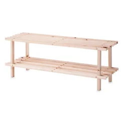 Zeller Schoenenrek - hout - 2-laags - 80 x 26 x 29 cm