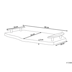 ZOGRAFOU - Decoratief dienblad - Donkergrijs/Goud - Marmer