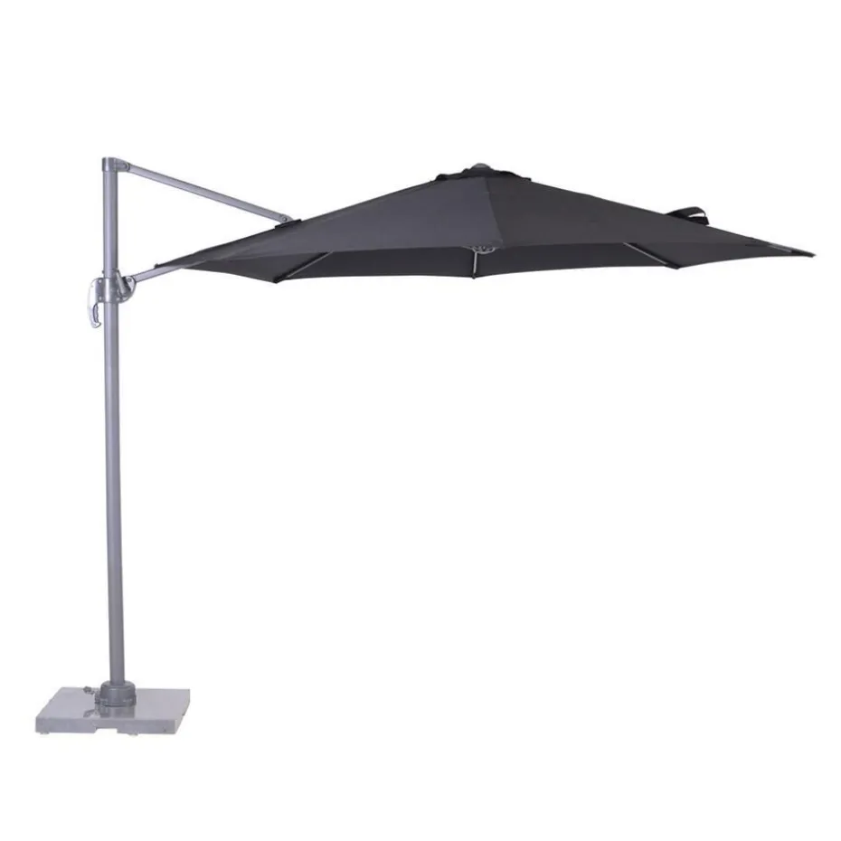 Zweefparasol Hawaii S - met voet en hoes - Zwart - 300 cm