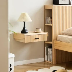 Zwevend Nachtkastje van Hout met Lade