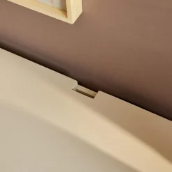 Zwevend Tv-Meubel Beige Mangohout - 160x35x30cm - 3 Deuren - Vision